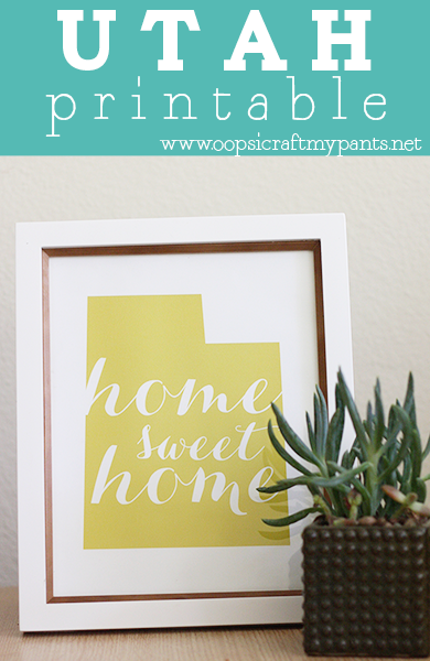 Home Sweet Home Utah Printable